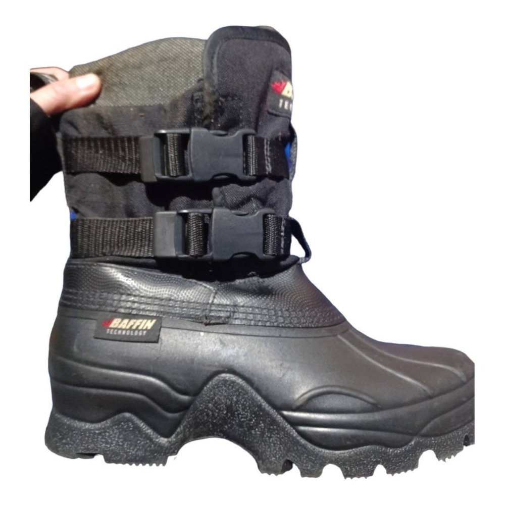 Baffin Technology Women's 10 Men 8 Boots Black Double Buckle Winter Snow